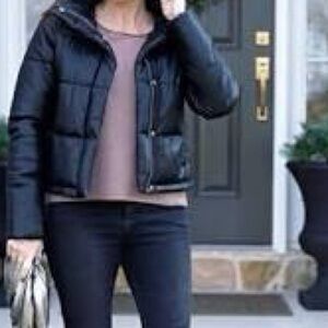 Abercrombie & Fitch black mini puffer jacket size small